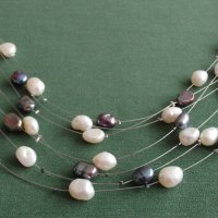 Колие от естествени перли, снимка 2 - Колиета, медальони, синджири - 40308695