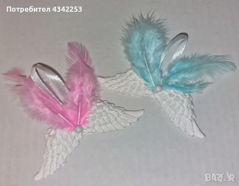 Гипсо керамични ангелски крила в подаръчна опаковка, снимка 1