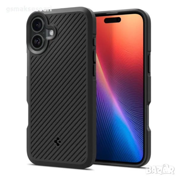 Apple iPhone 16 - Удароустойчив Кейс Spigen Core Armor, снимка 1