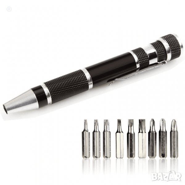 9в1 прецизна магнитна отвертка тип химикалка с битови накрайници , снимка 1