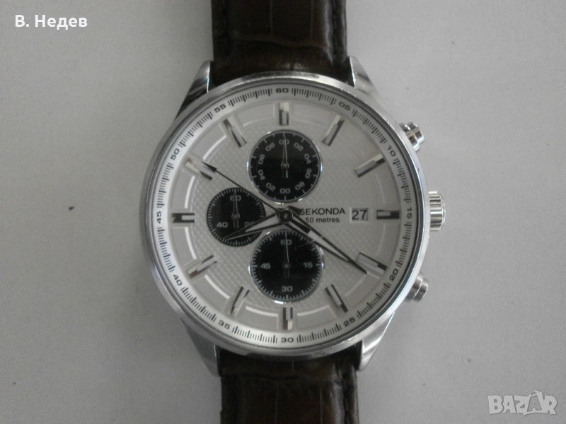 SEKONDA, quartz, chonograph, British design, Japan mvt, снимка 1