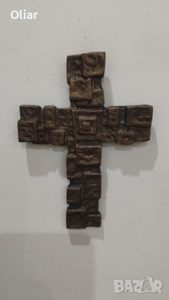 Абстрактен метален кръст. Декорация за стена. , снимка 1