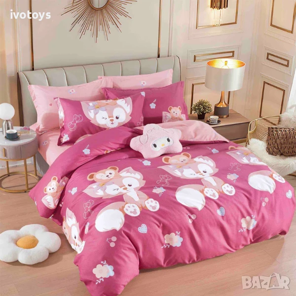 Двулицево спално бельо (размер за приста), 4 части - Модел WS17939, снимка 1