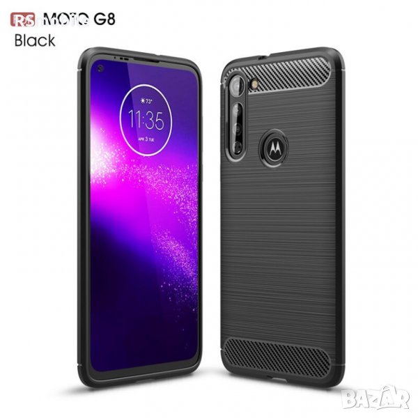 Motorola Moto G8 - Удароустойчив Кейс Гръб CARBON, снимка 1