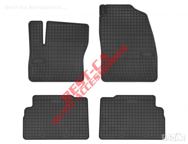 Висококачествени гумени стелки FROGUM Ford C-Max 2010 - 2019 4 части черни, снимка 1