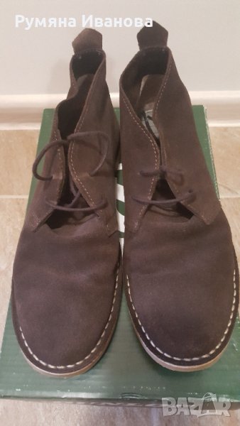 Кафяви обувки от естествен велур марка JACK & JONES, снимка 1