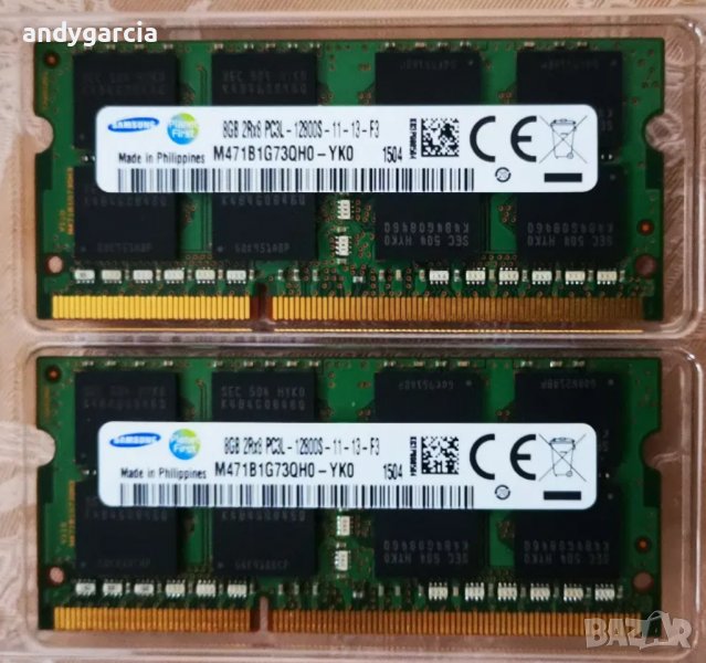 16GB KIT 1600mhz DDR3L RAM/рам памет за лаптоп, sodimm, laptop, снимка 1
