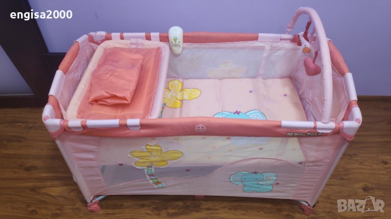 ПРОМО! Бебешка кошара, като нова, розова кошарка, снимка 1