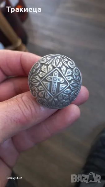 СТАР СРЕБЪРЕН МЪЖКИ ПРЪСТЕН РЕЛИГИЯ ЕРОТИКА, снимка 1