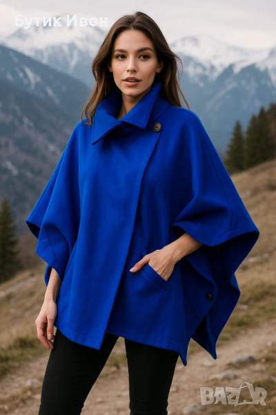 Елегантно дамско пончо – универсален размер (до 3XL), снимка 1