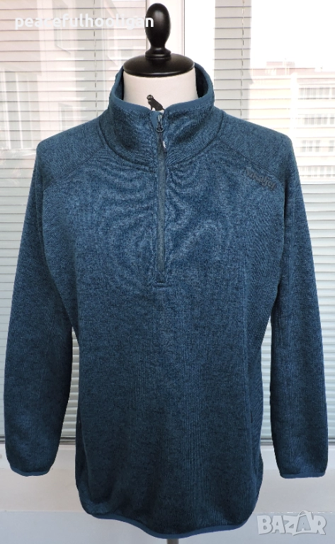 Vikafjell Mens Outdoor 1/4 Zip Pullover Sweater Polar Fleece Blue Size XL, снимка 1