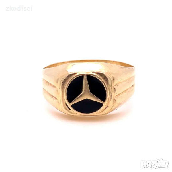 Златен мъжки пръстен 3,84гр. размер:66 14кр. проба:585 модел:29910-1, снимка 1