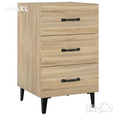 vidaXL Нощно шкафче, дъб сонома, инженерно дърво 40x40x66 см（SKU:812090, снимка 1