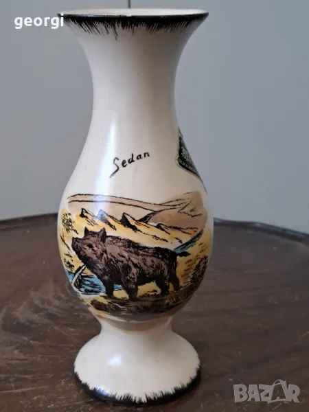 керамична ваза с ловни мотиви   5/1, снимка 1