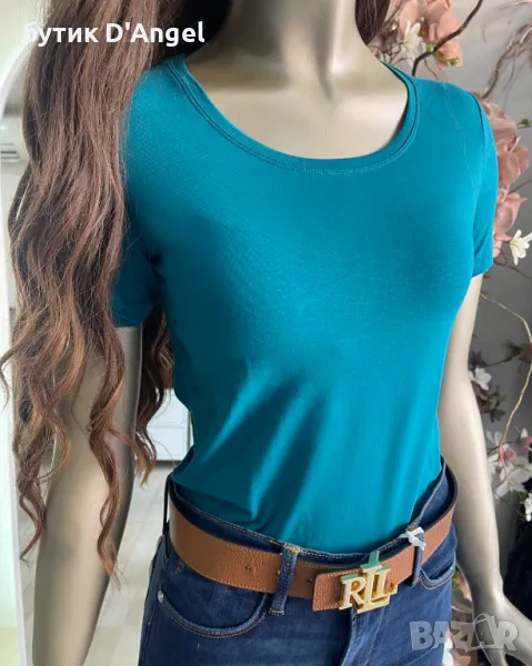 Тениска с изчистен дизайн, памук/ликра , снимка 1