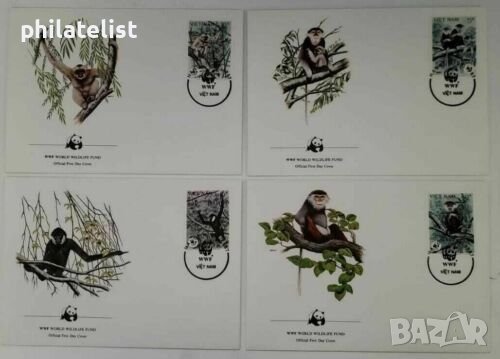 Виетнам 1987 - 4 броя FDC Комплектна серия - WWF, снимка 1