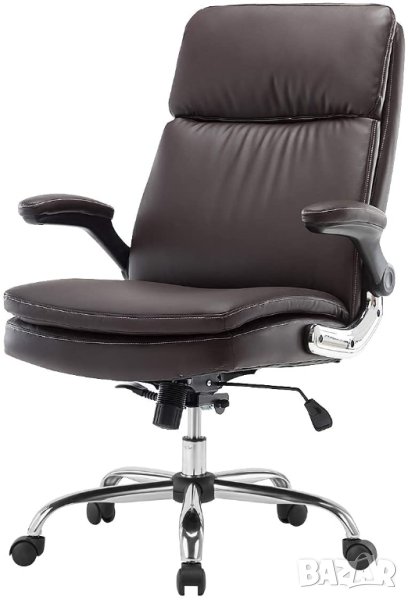 РАЗПРОДАЖБА Ергономичен офис стол с мека седалка и облегалка YMS-3287-BR, снимка 1