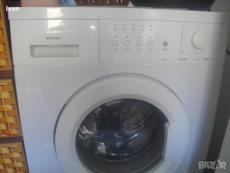ЗА ЧАСТИ/ЗА РЕМОНТ-1000 об/мин-6,0 кг-Автоматична Пералня-EXGUISIT WM6810-Почти Нова-Работеща, снимка 1