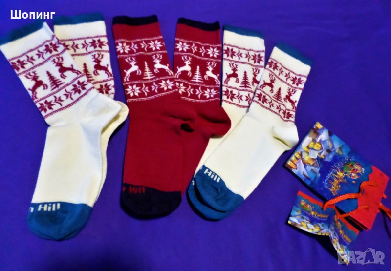 Луксозни бамбукови коледни чорапи+подарък, снимка 1