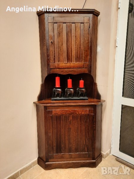 винтидж ъглова витрина , снимка 1