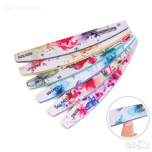 Цветни пили за ноктопластика и маникюр, снимка 1