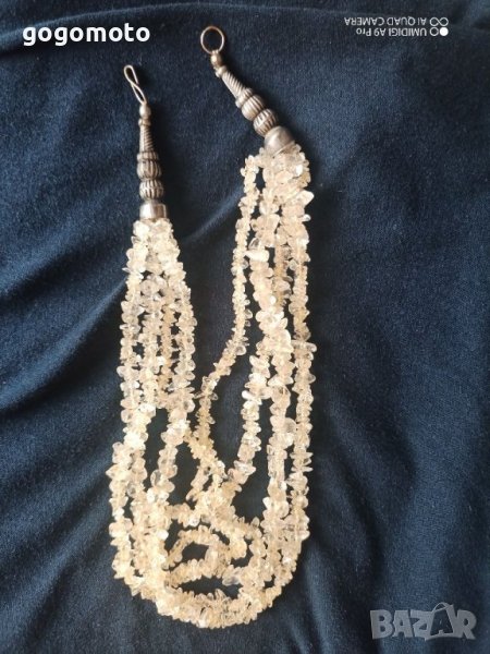  Стара тежка огърлица от естествен планински кристал, на по- вече от 50-60 години, ПЛАНИНСКИ КРИСТАЛ, снимка 1