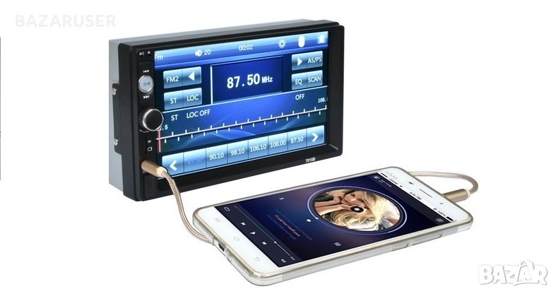 Мултимедия за автомобил със 7-инчов TFT екран, снимка 1