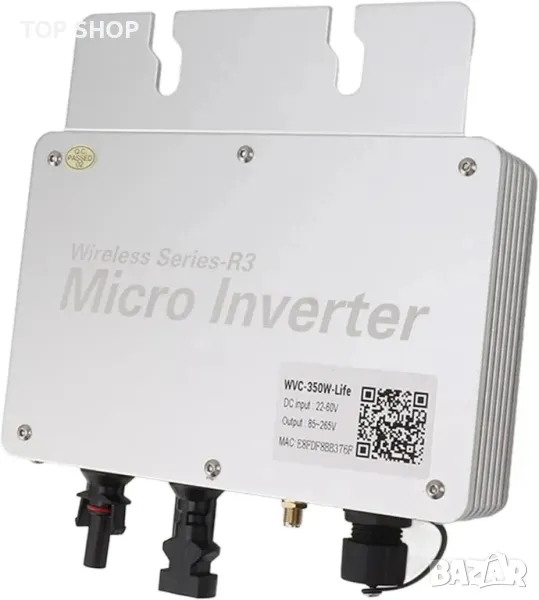 WVC 350W микроинвертор, инвертор за свързване на слънчевата електропреносна мрежа, снимка 1
