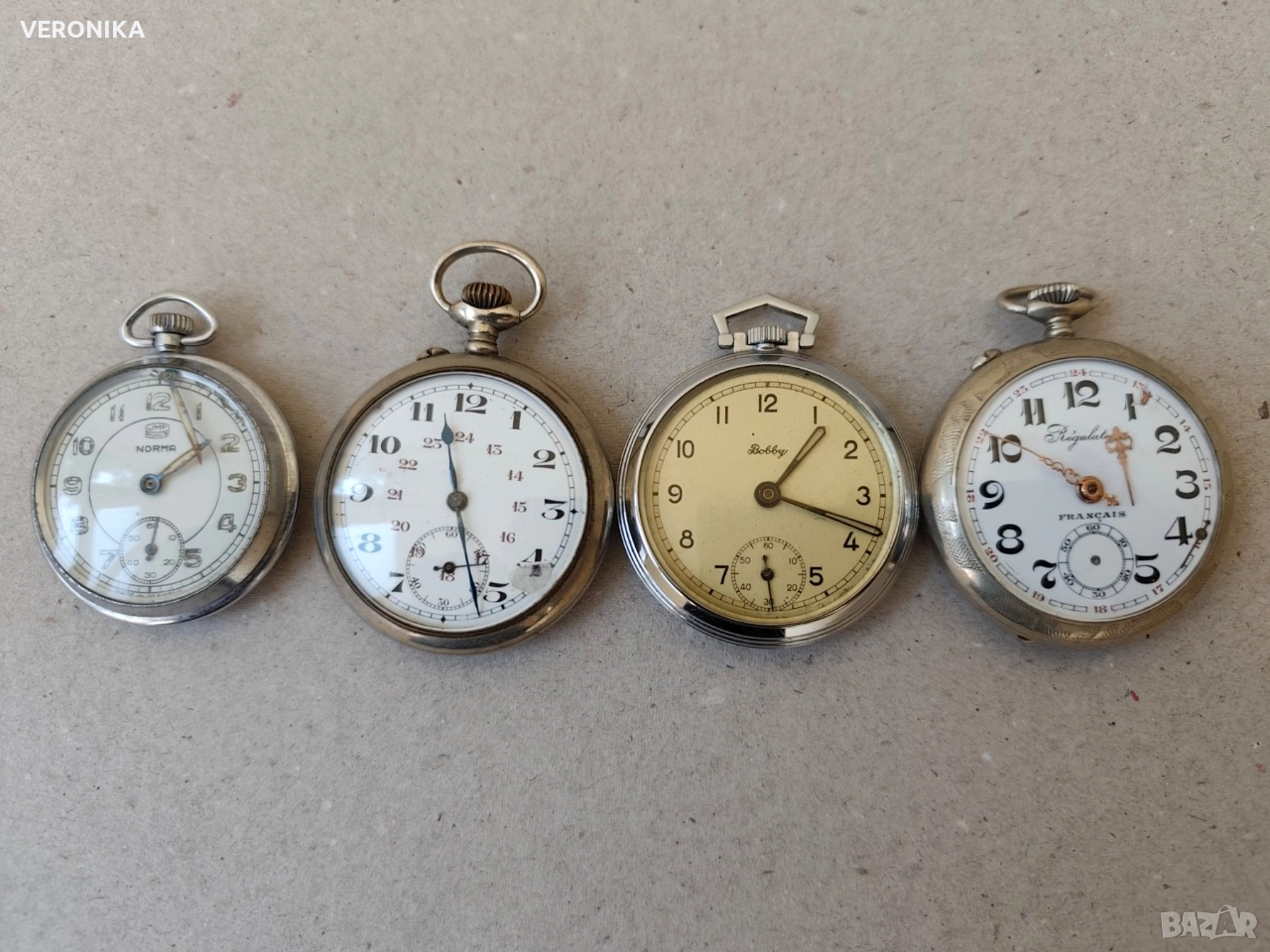 Лот Стари Джобни Часовници, снимка 1