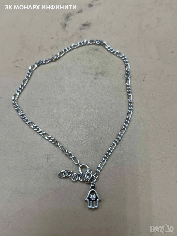 Сребърна гривна , снимка 1