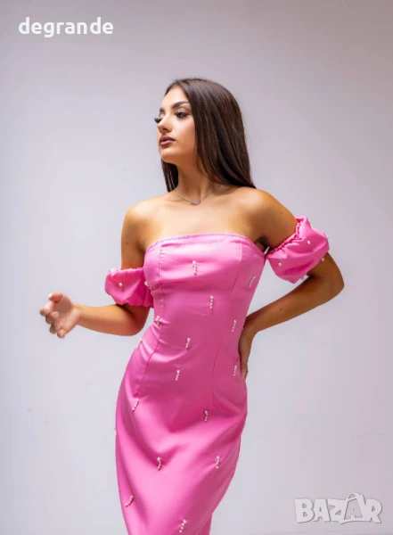 Дамска розова рокля , снимка 1