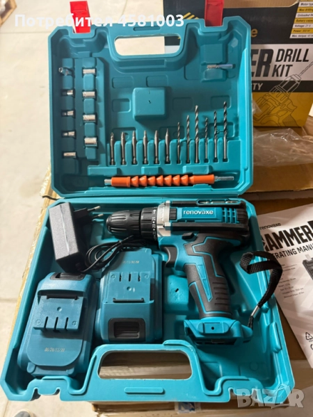 Комплект бормашина с двойна батерия , снимка 1