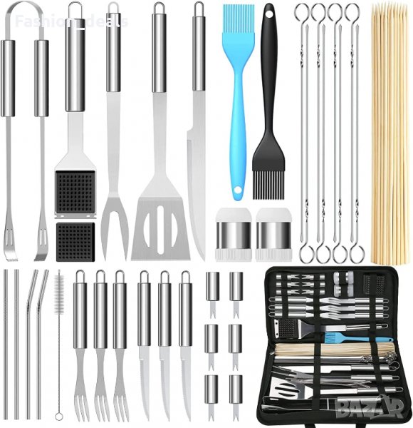 Нов голям Комплект инструменти за Грил Барбекю Месо Печене 37 части, снимка 1