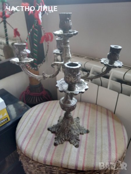 бронзов свещник 30см , снимка 1
