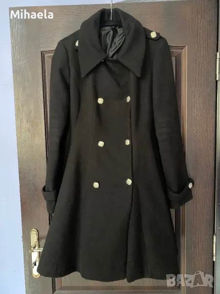 Черно елегантно палто, снимка 1
