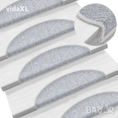 vidaXL Стелки за стъпала, 10 бр, 56x17x3 см, светлосиви（SKU:149741）, снимка 3 - Други - 48677628