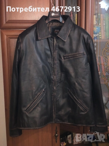 Мъжко авиаторско яке от 100% агнежка кожа, ретро модел!