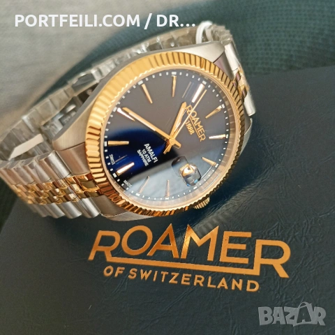 Часовник Roamer, Swiss Made, сапфир, 100м, чисто нов, bi-color