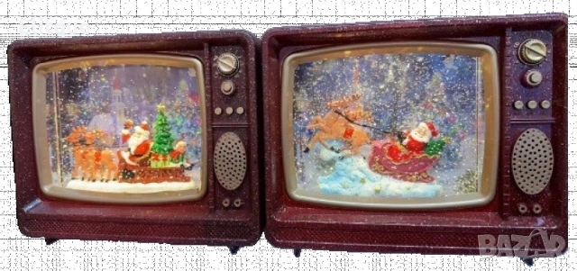 Коледен ретро телевизор - декорация, снимка 6 - Декорация за дома - 52437946