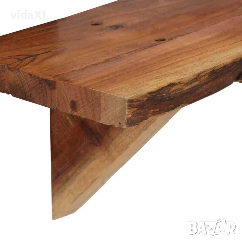 vidaXL Рафтове за стена, 2 бр, 90x20x18 см, акация масив, снимка 8 - Етажерки - 56146452