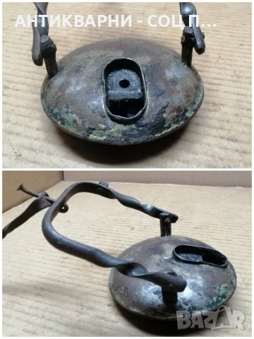 Стара Кована Миньорска Лампа. , снимка 8 - Антикварни и старинни предмети - 44354598