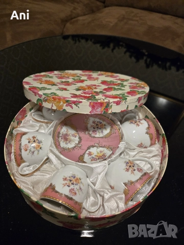 Розов сервиз за кафе от ЯПОНСКИ ПОРЦЕЛАН, снимка 2 - Чаши - 52774792