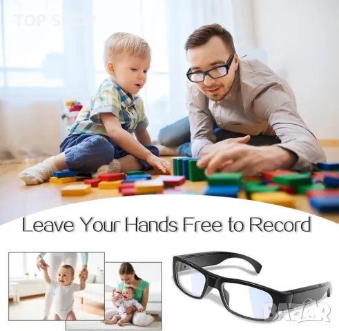 Шпионска камера скрита в очила BANGLIN 32GB 1080P HD Spy Glasses Camera, снимка 9 - Аналогови камери - 48773275