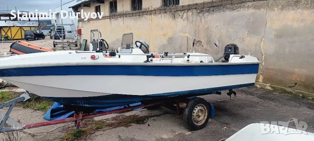 лодка двигател и ремарке без регистрация, снимка 4 - Воден транспорт - 50876166