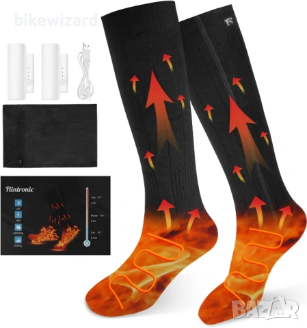 Flintronic отопляеми чорапи с 3 нива на затопляне с батерия 2200mAh НОВИ
