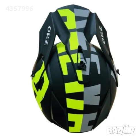 Кросова каска черно с неон и графит, За мотор, Атв, Велосипед, S, M., снимка 5 - Аксесоари и консумативи - 49304785