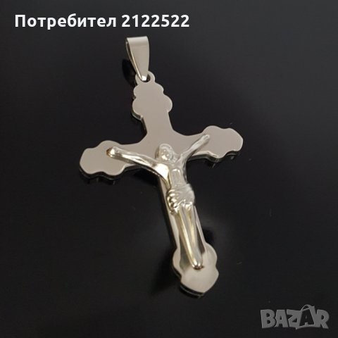 Кръст Разпятие от медицинска стомана, снимка 3 - Колиета, медальони, синджири - 30929942