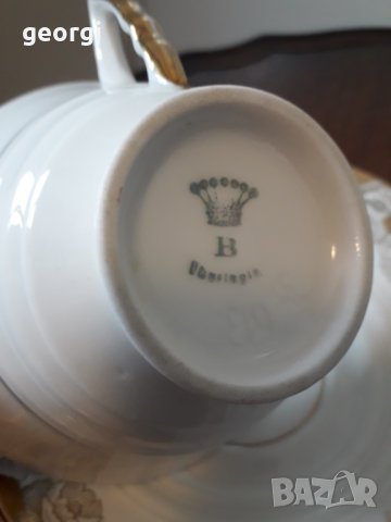 Порцеланова чаша за кафе с чинийка и чиния за торта , снимка 9 - Чаши - 31887723