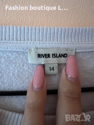 River Island Бяла блуза с черен надпис LOVE 40 размер 🤍🖤, снимка 3 - Блузи с дълъг ръкав и пуловери - 44326098