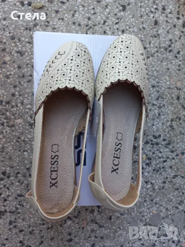 Дамски летни / пролетни обувки, сандали, беж, с етикет и кутия, нови, мострен модел, снимка 2 - Дамски ежедневни обувки - 49152351